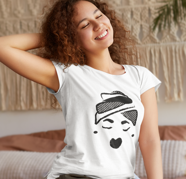 Damen T-Shirt mit gesicht und turban fairwear