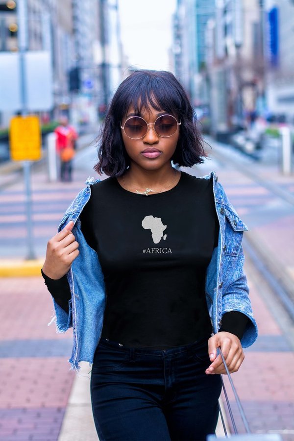Faires Damen Shirt Druck Afrika