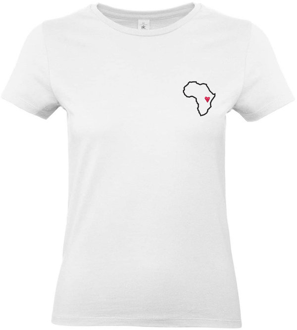 Faires besticktes Damen T-Shirt Afrika